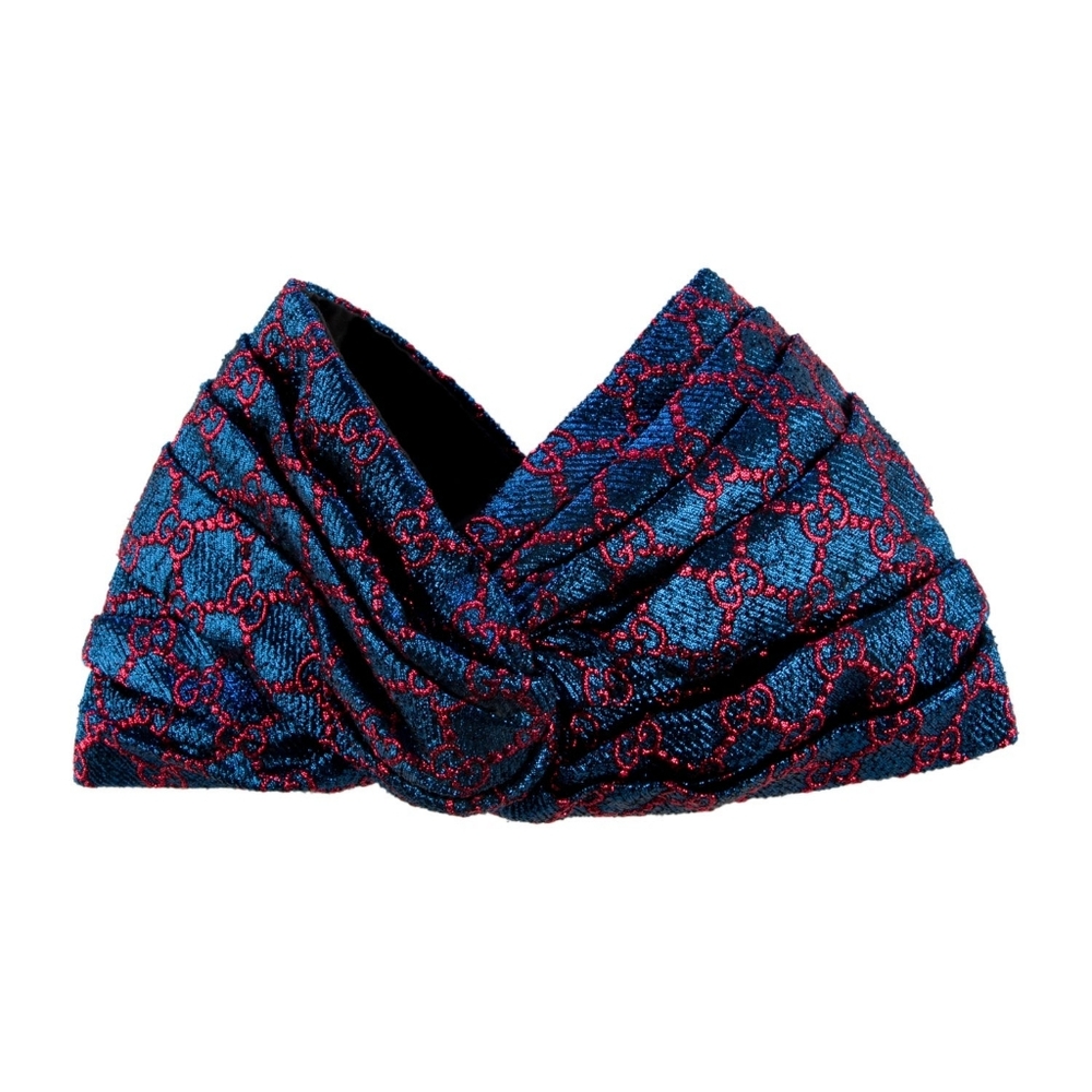 Gucci Luxurious Blue and Red Turban